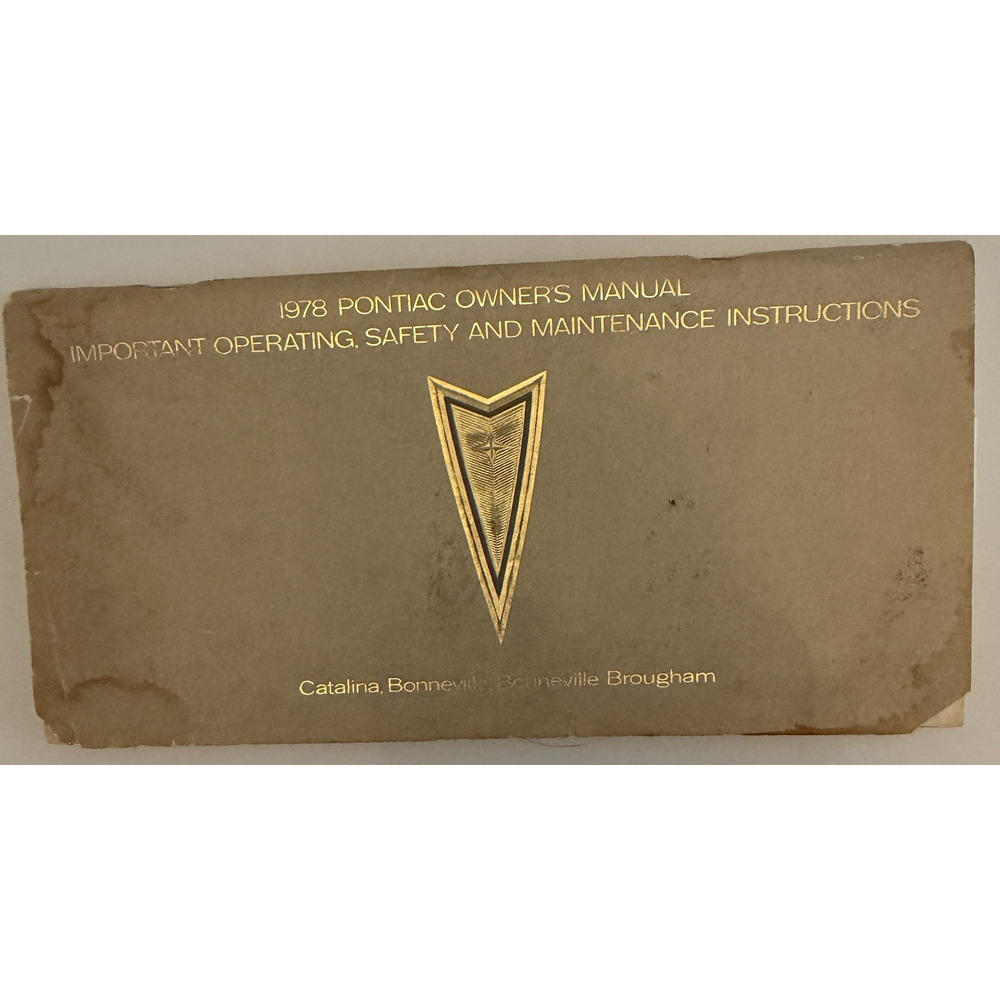 1978 Pontiac Owner's Manual - Pontiac 10002285A